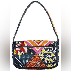 Staud Tommy Beaded Bag Patchwork Foulard